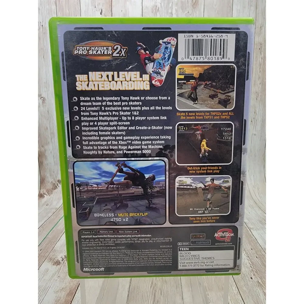 Tony Hawk's Pro Skater 2X (Microsoft Xbox, 2001) CIB